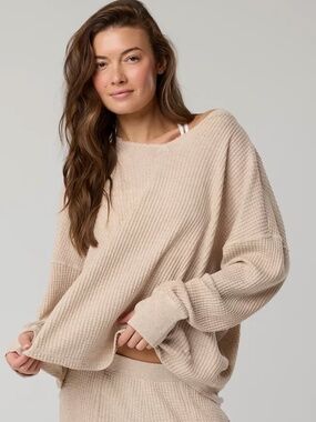 OFFLINE By Aerie Wow! Waffle Notch Neck Long Sleeve T-Shirt